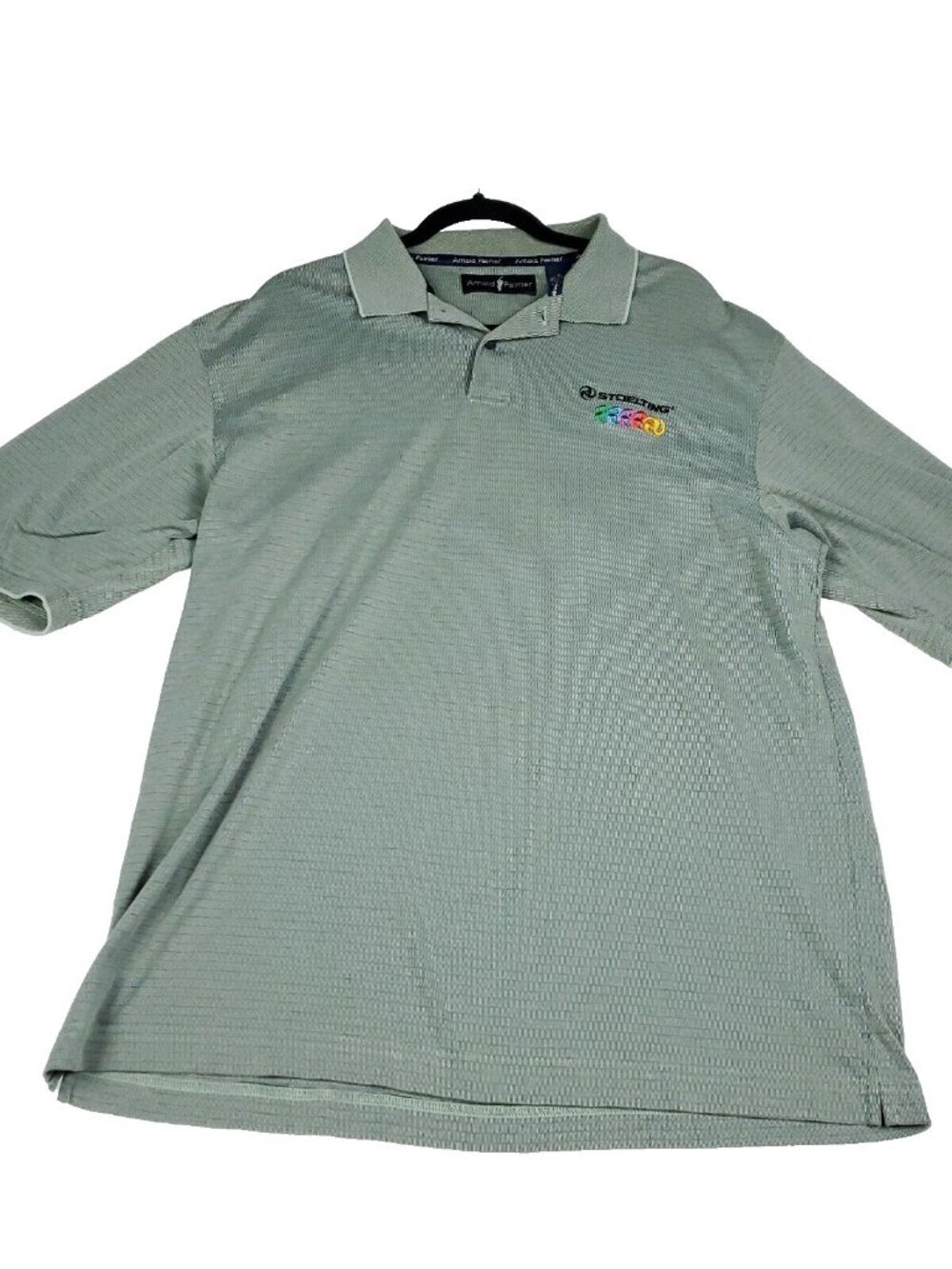 VINTAGE 80s 90s Arnold Palmer Golf Polo Mens XL STOELTING Golf Short Green